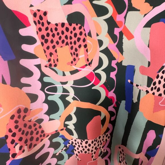 Crosby by Mollie Burch Olivia Mini Dress in Jungle Book Print, Med, V-Neck Lined - Picture 8 of 8